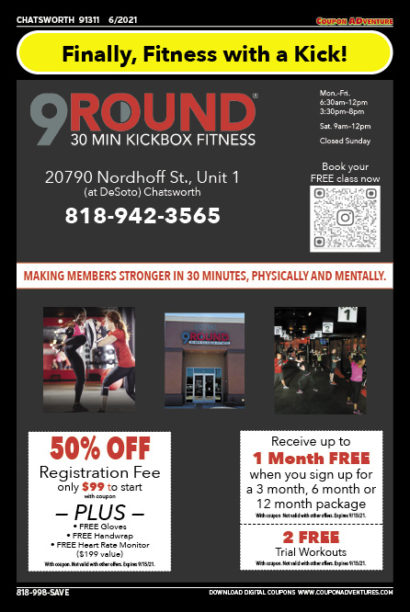 9Round, Granada Hills, coupons, direct mail, discounts, marketing, Southern California