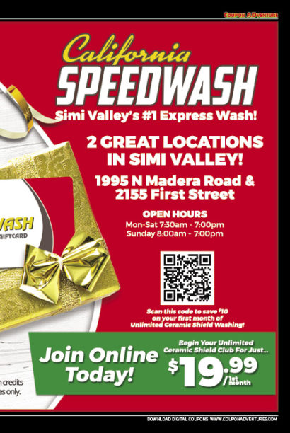 California Speedwash, Moorpark, coupons, direct mail, discounts, marketing, Southern California