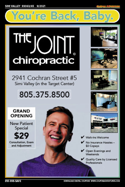The Joint Chiropactic, SImi Valley, coupons, direct mail, discounts, marketing, Southern California