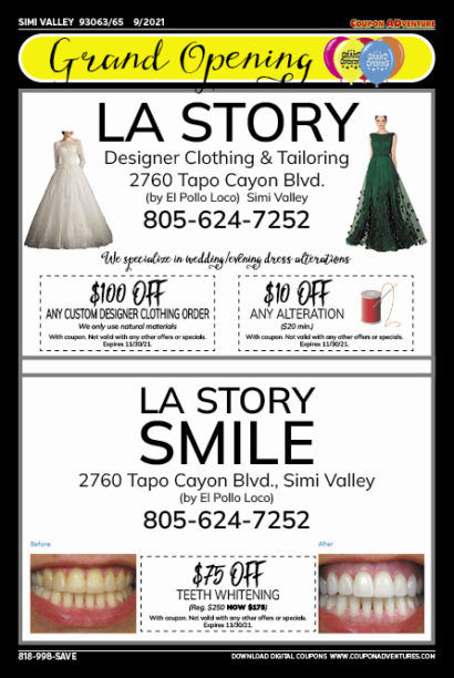 LA Story, LA Story Smile, SImi Valley, coupons, direct mail, discounts, marketing, Southern California