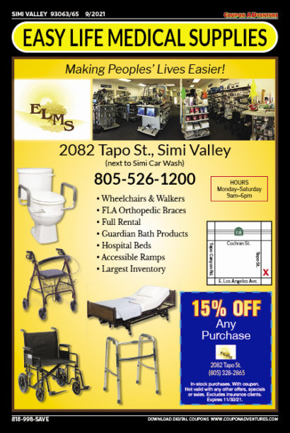 Easy Life Medical Supplies, SImi Valley, coupons, direct mail, discounts, marketing, Southern California