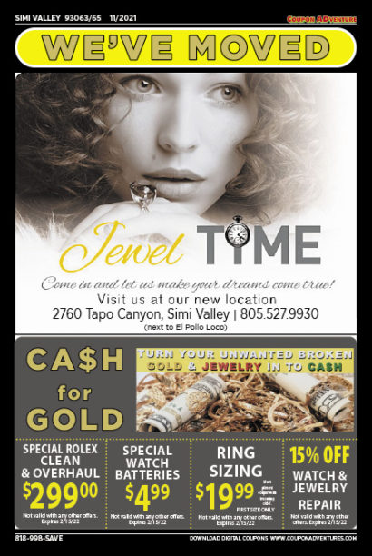 Jewel Time, Simi Valley, coupons, direct mail, discounts, marketing, Southern California