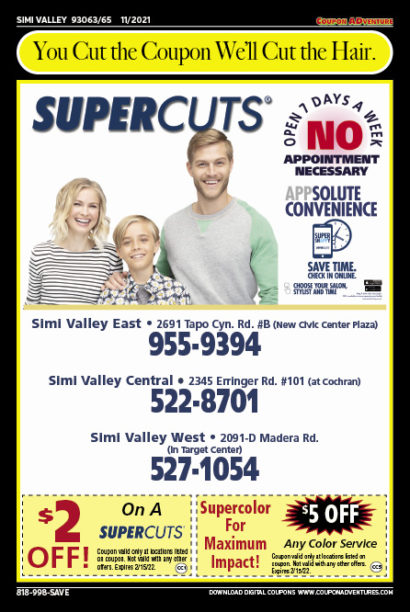 Supercuts, Simi Valley, coupons, direct mail, discounts, marketing, Southern California