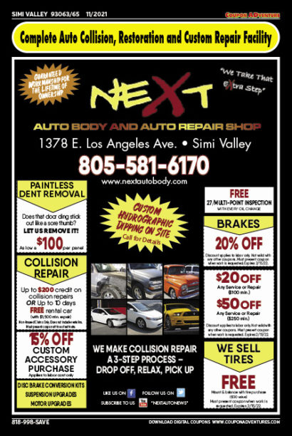 Next Auto Body and Auto Repair Shop, Simi Valley, coupons, direct mail, discounts, marketing, Southern California