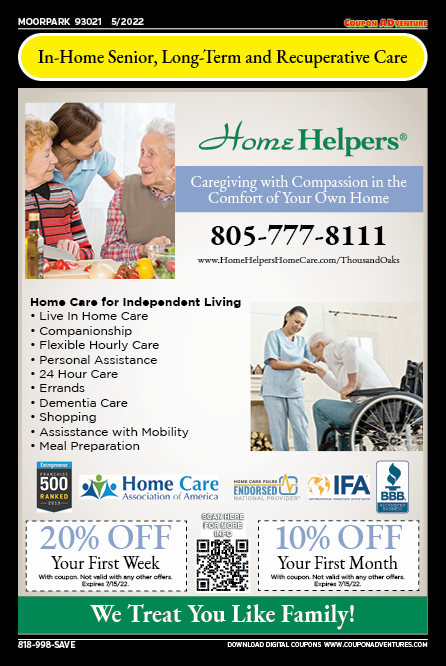 Home Helpers, Moorpark, coupons, direct mail, discounts, marketing, Southern California