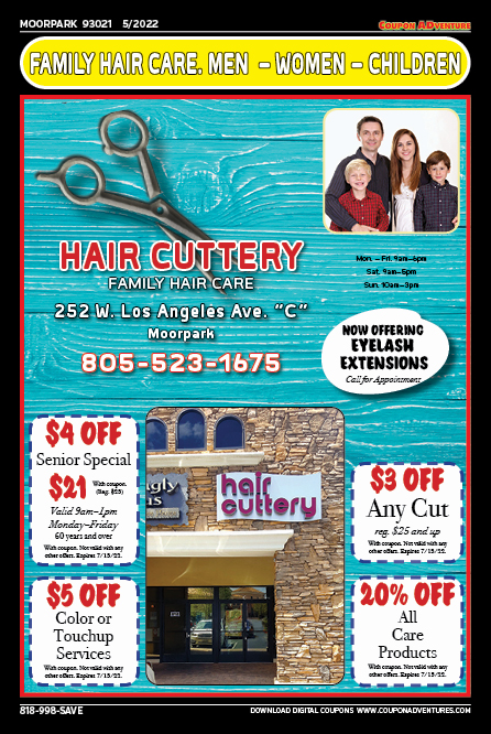 Hair Cuttery, Moorpark, coupons, direct mail, discounts, marketing, Southern California