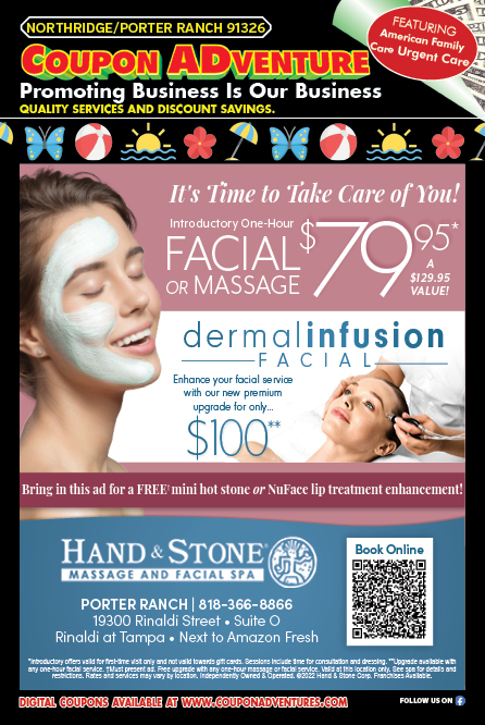 Hand & Stone Massage, Porter Ranch, coupons, direct mail, discounts, marketing, Southern California