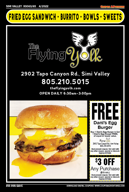 The Flying Yoke, Simi Valley, coupons, direct mail, discounts, marketing, Southern California