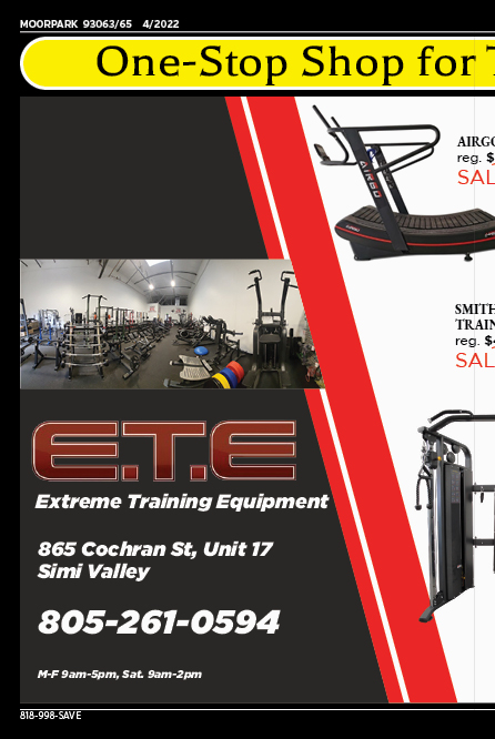 Extreme Training Equipment, Simi Valley, coupons, direct mail, discounts, marketing, Southern California