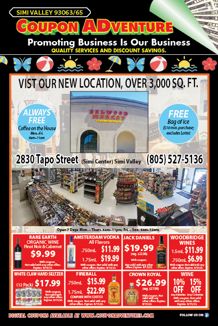 Belwood Liquor, Simi Valley, coupons, direct mail, discounts, marketing, Southern California