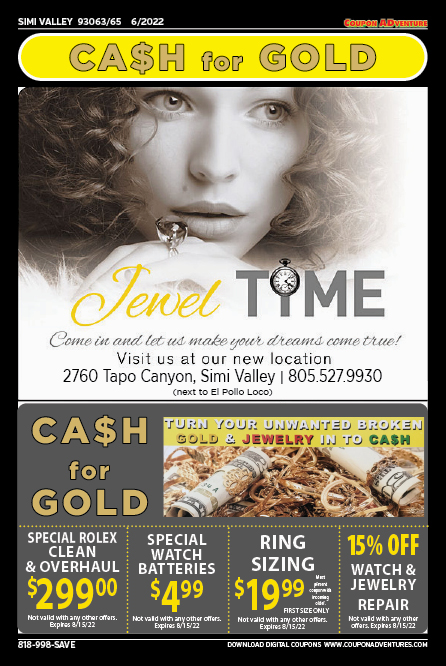 Jewel Time, Simi Valley, coupons, direct mail, discounts, marketing, Southern California