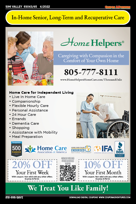 Home Helpers, Simi Valley, coupons, direct mail, discounts, marketing, Southern California