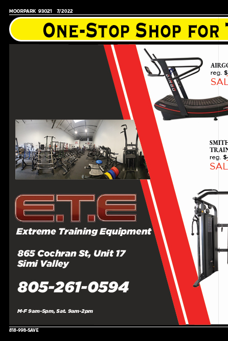 Extreme Training Equipment, Moorpark, coupons, direct mail, discounts, marketing, Southern California