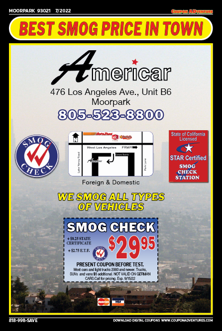 Americar, Moorpark, coupons, direct mail, discounts, marketing, Southern California