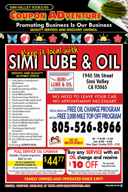 take five oil change coupons