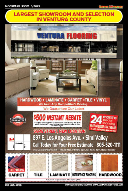 Ventura Flooring, Coupon ADventure