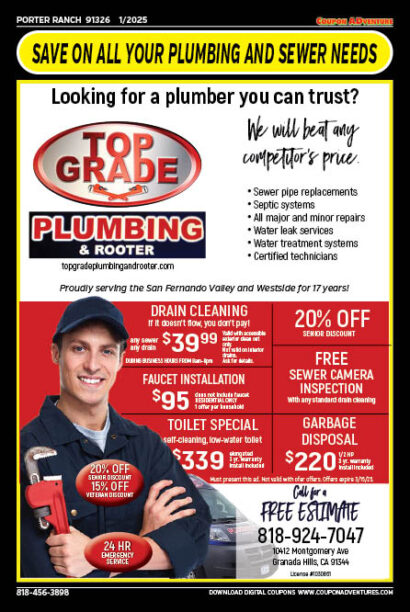 Top Grade Plumbing, Coupon ADventure