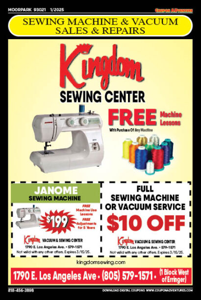 Kingdom Sewing Center, Coupon ADventure